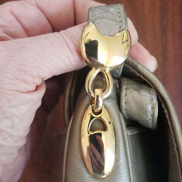 Vintage GANSON Woven Neutral Leather Crossbody Black Taupe Mustard Gray Cream - Picture 6 of 11